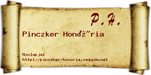 Pinczker Honória névjegykártya
