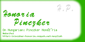 honoria pinczker business card